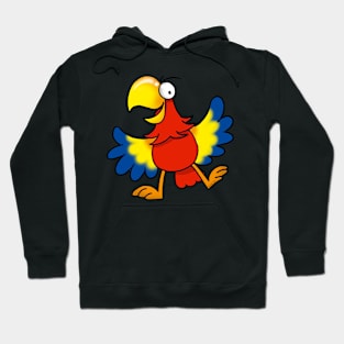 funny parrot bird cartoon Hoodie